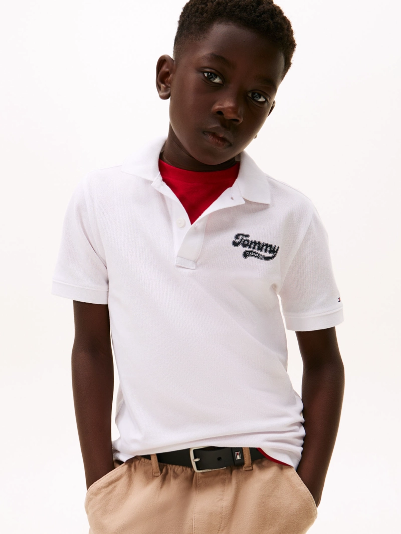 POLO VARSITY CON LOGO GRAFICO DE NIÑO - 1