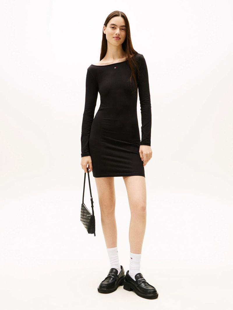 VESTIDO CON CUELLO ANUDABLE - 1