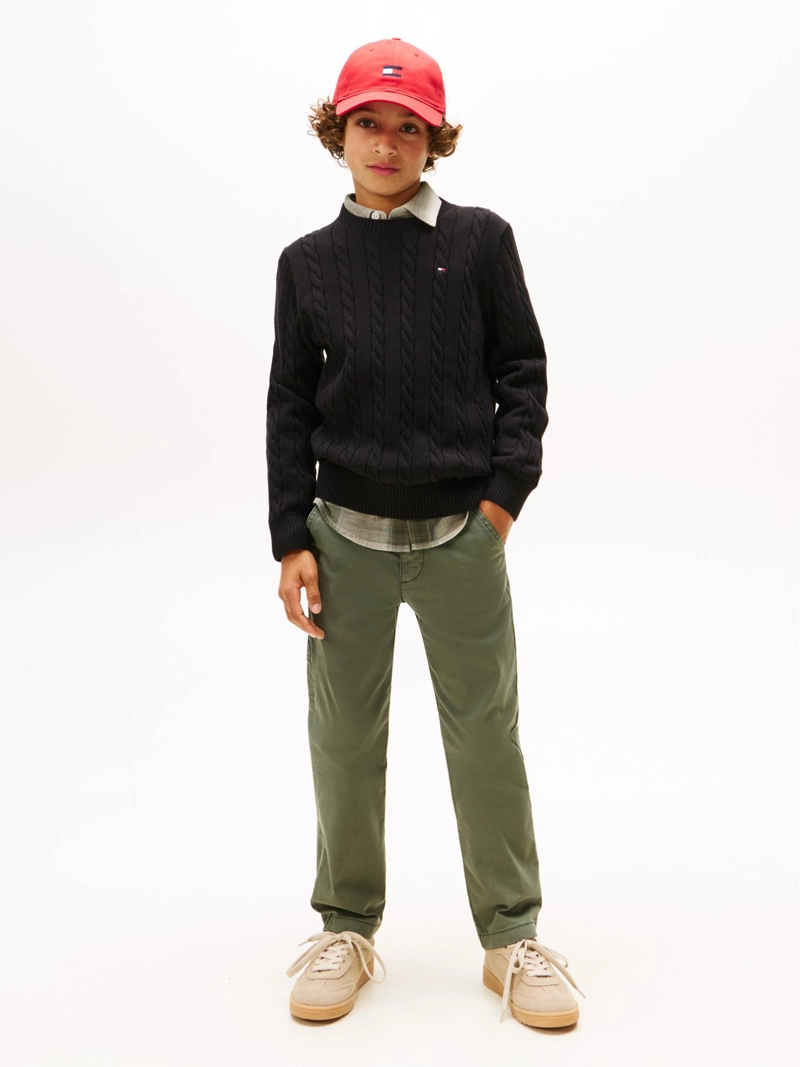SWEATER DE NIÑO DE PUNTO TRENZADO - 2