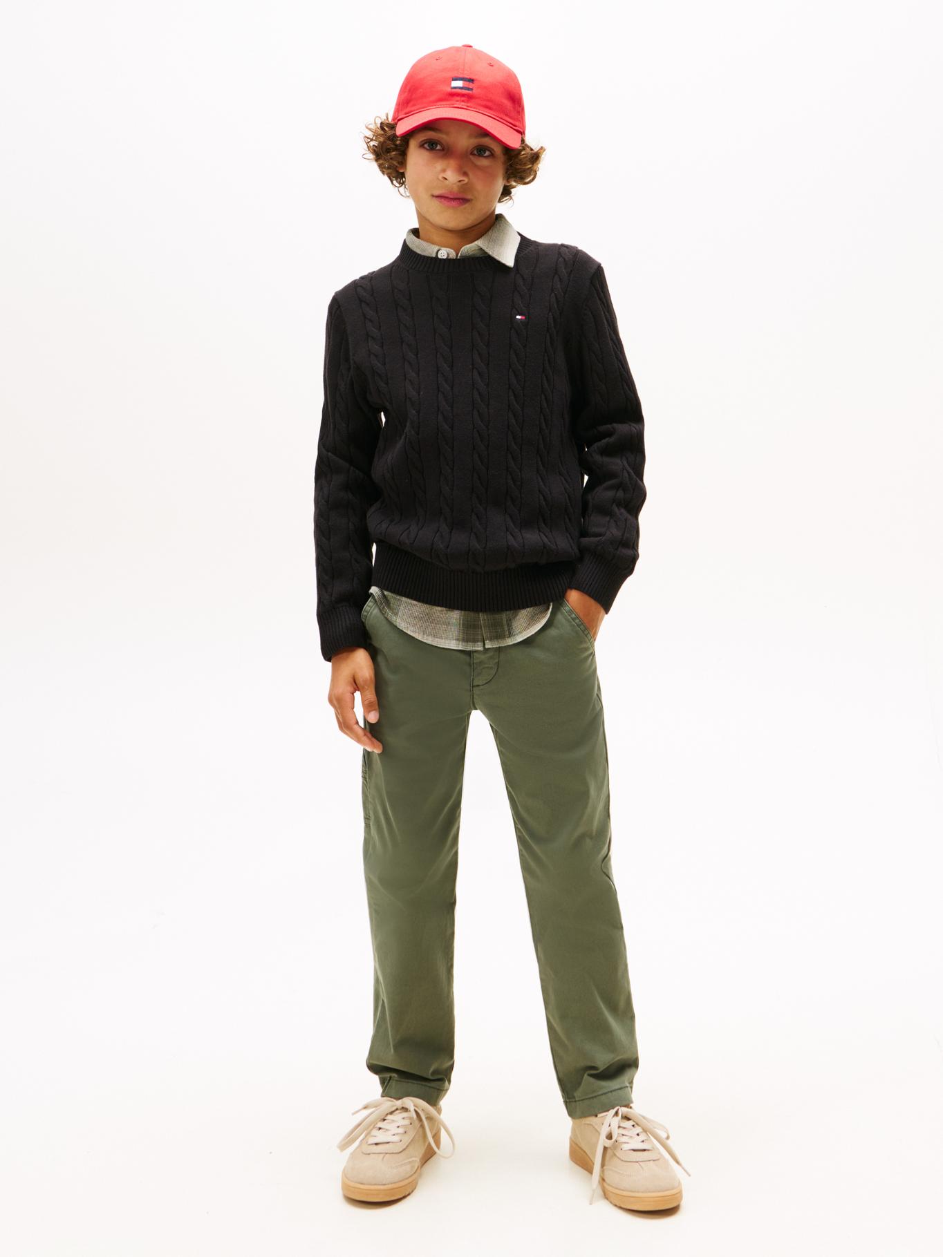 SWEATER DE NIÑO DE PUNTO TRENZADO - 2