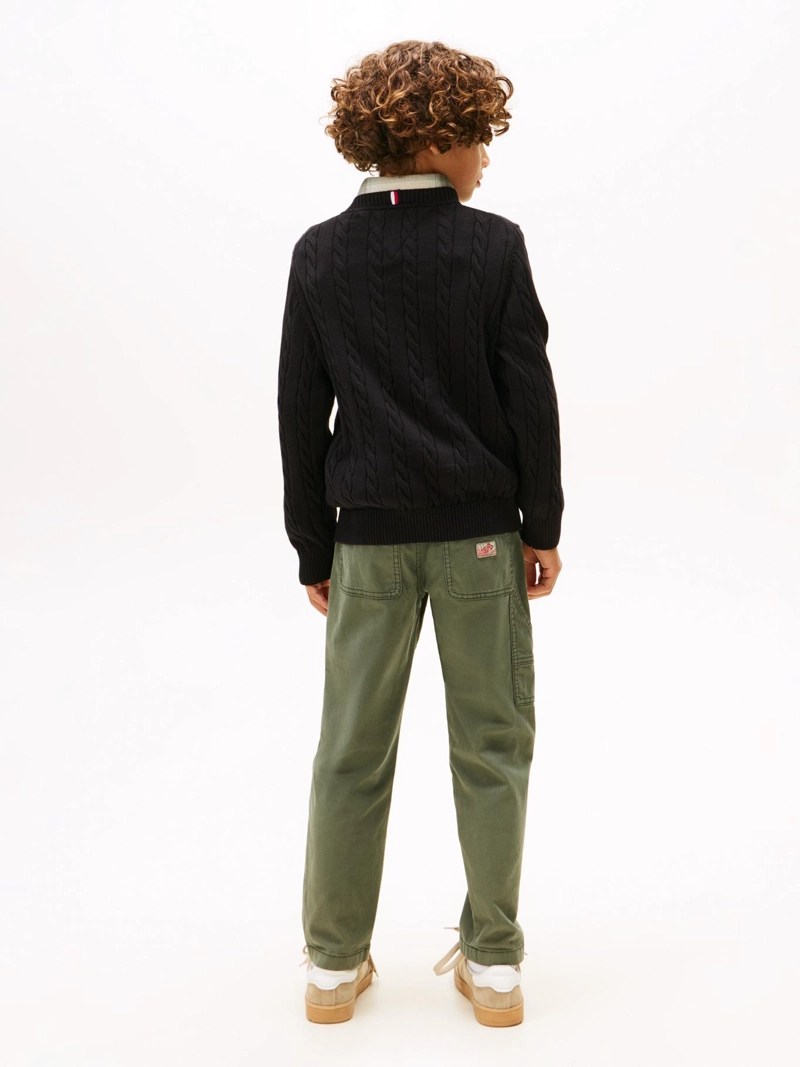 SWEATER DE NIÑO DE PUNTO TRENZADO - 3
