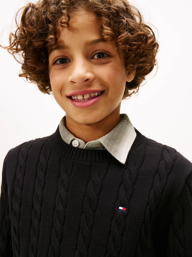 SWEATER DE NIÑO DE PUNTO TRENZADO - 4
