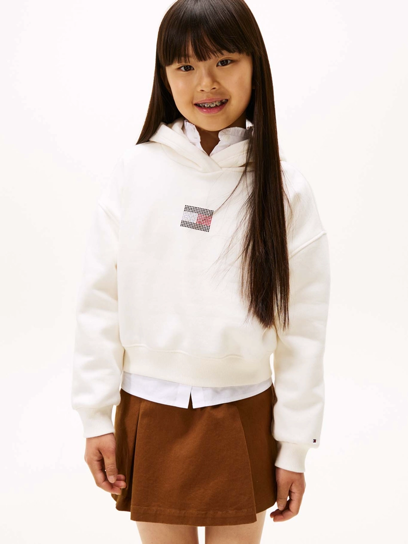 POLERON HOODIE CON LOGO DE STRASS - 1