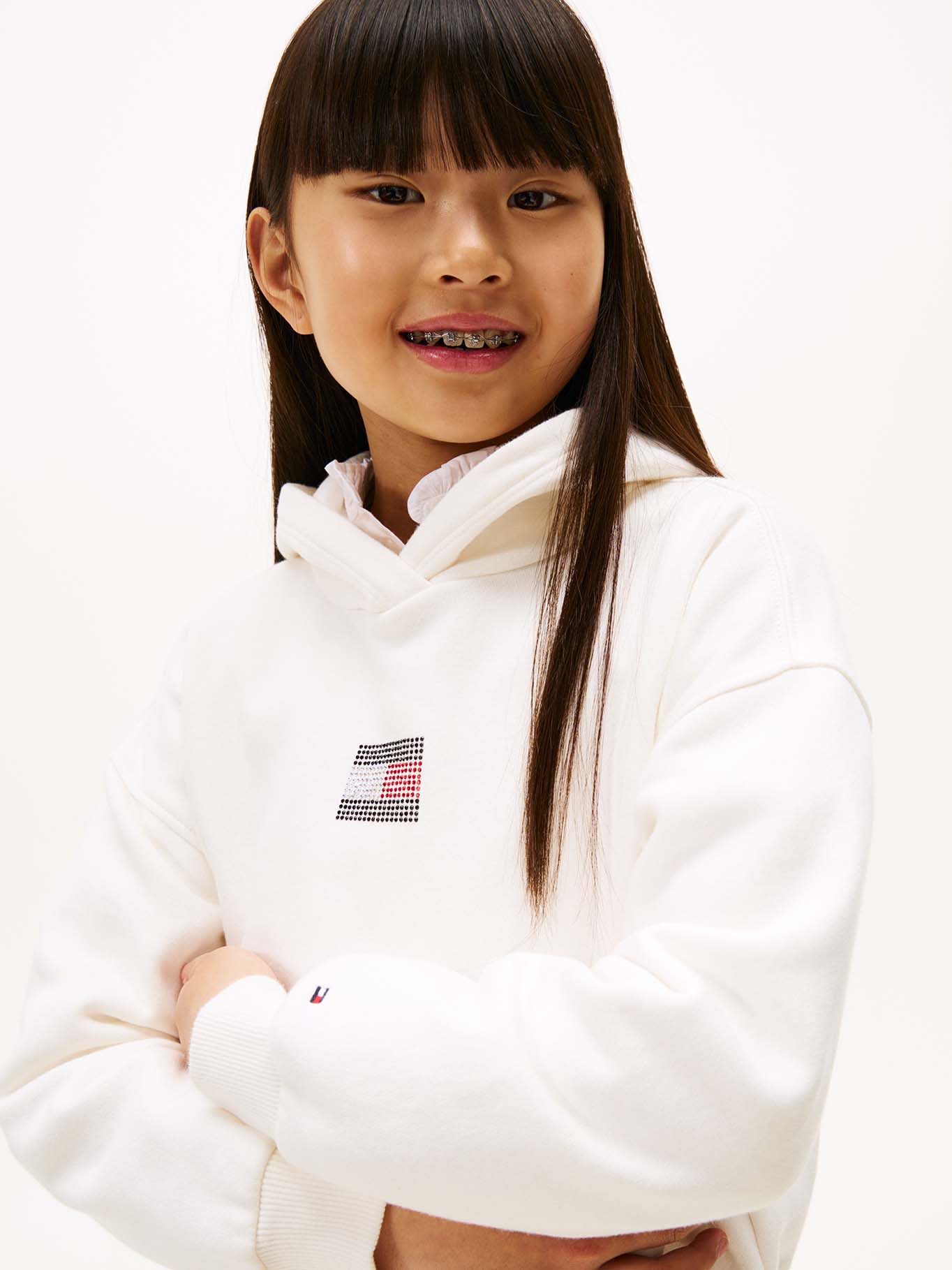 POLERON HOODIE CON LOGO DE STRASS - 4