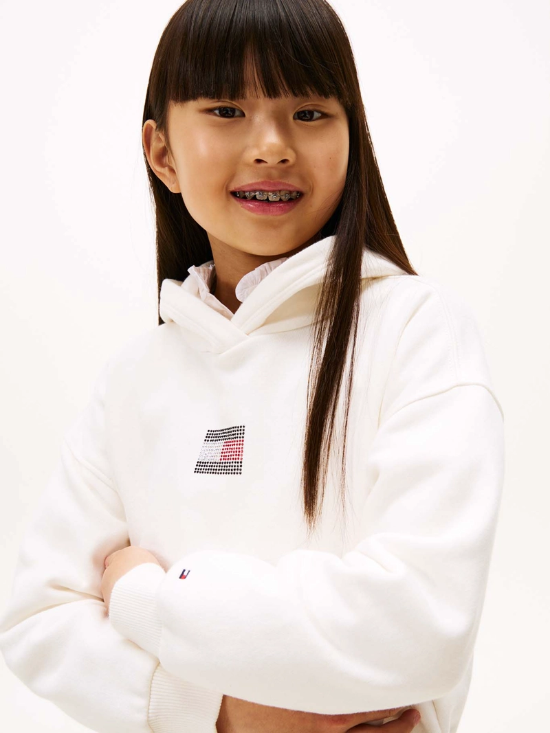 POLERON HOODIE CON LOGO DE STRASS - 4
