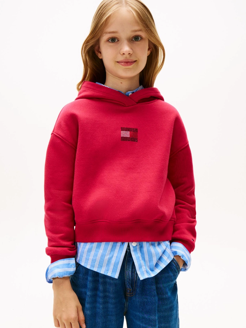 POLERON HOODIE CON LOGO DE STRASS - 1