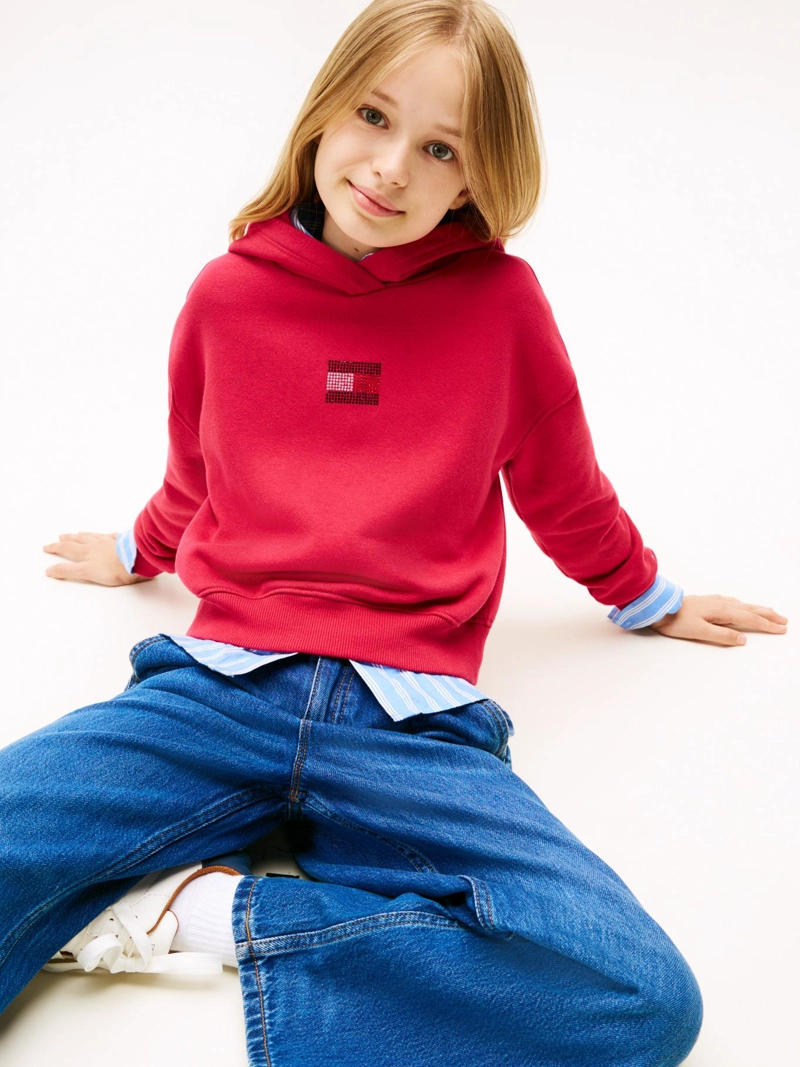 POLERON HOODIE CON LOGO DE STRASS - 4
