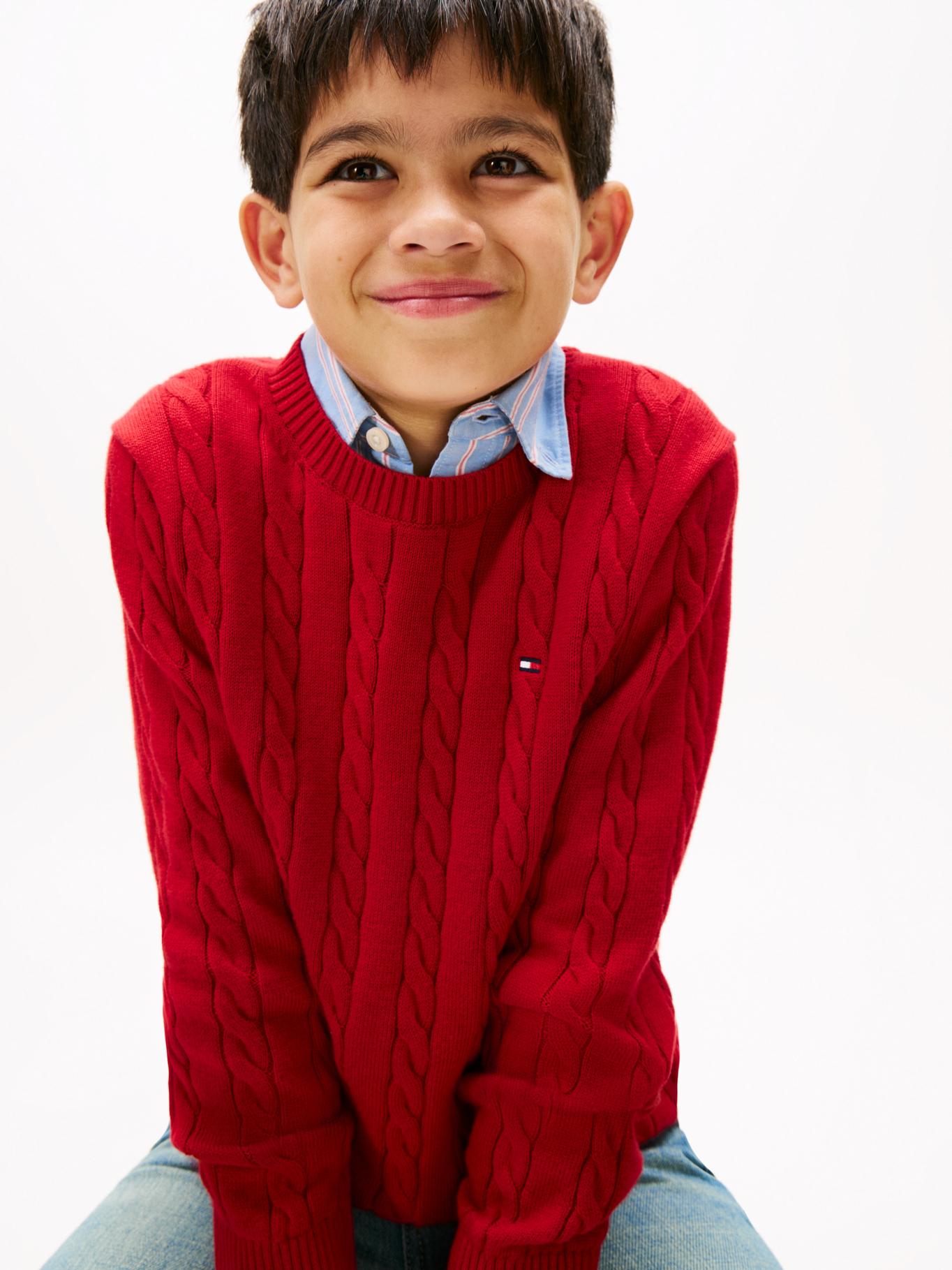 SWEATER DE NIÑO DE PUNTO TRENZADO - 4