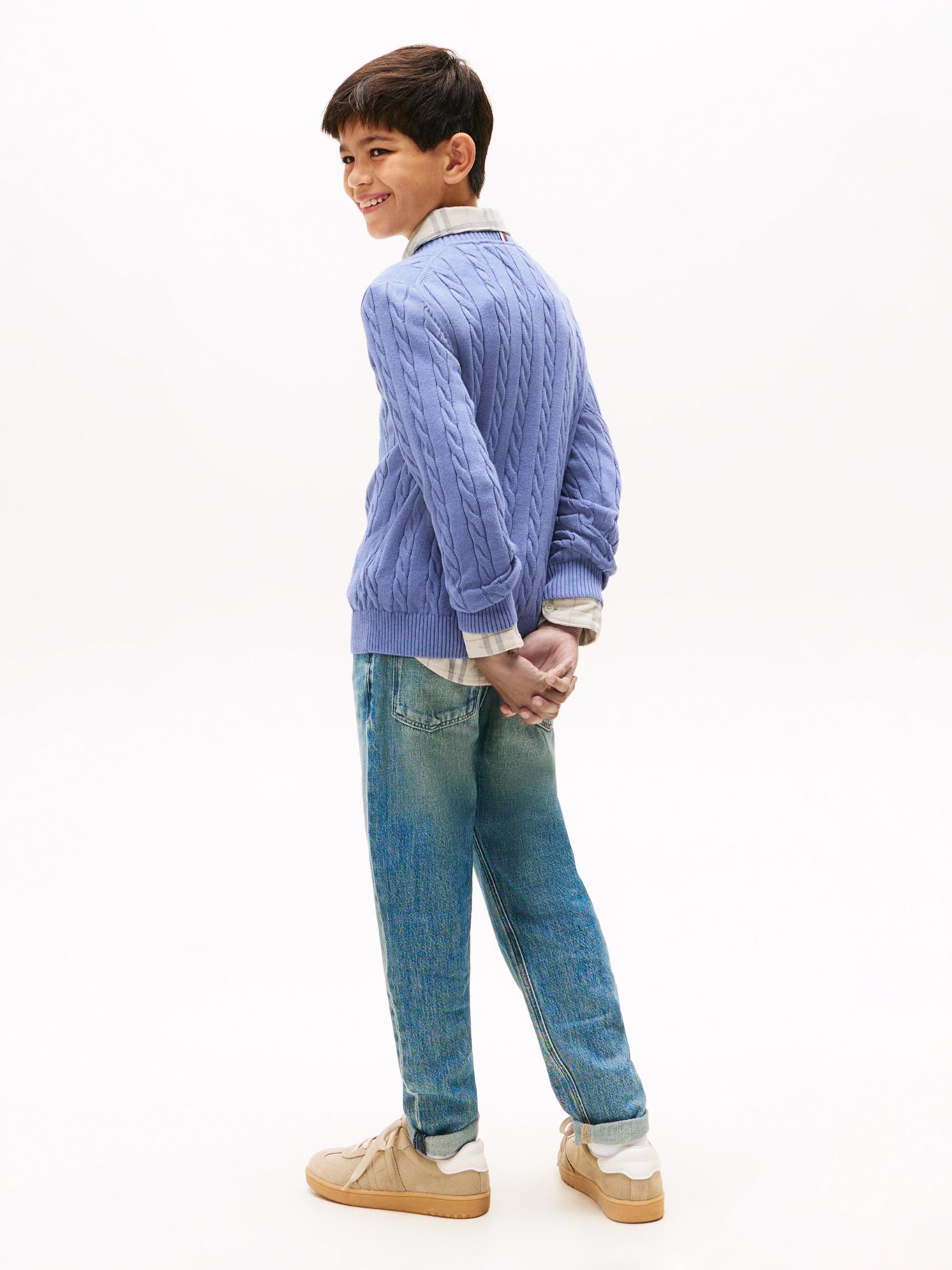 SWEATER DE NIÑO DE PUNTO TRENZADO - 3