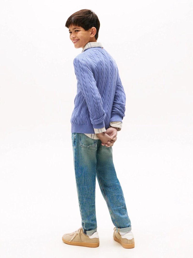 SWEATER DE NIÑO DE PUNTO TRENZADO - 3