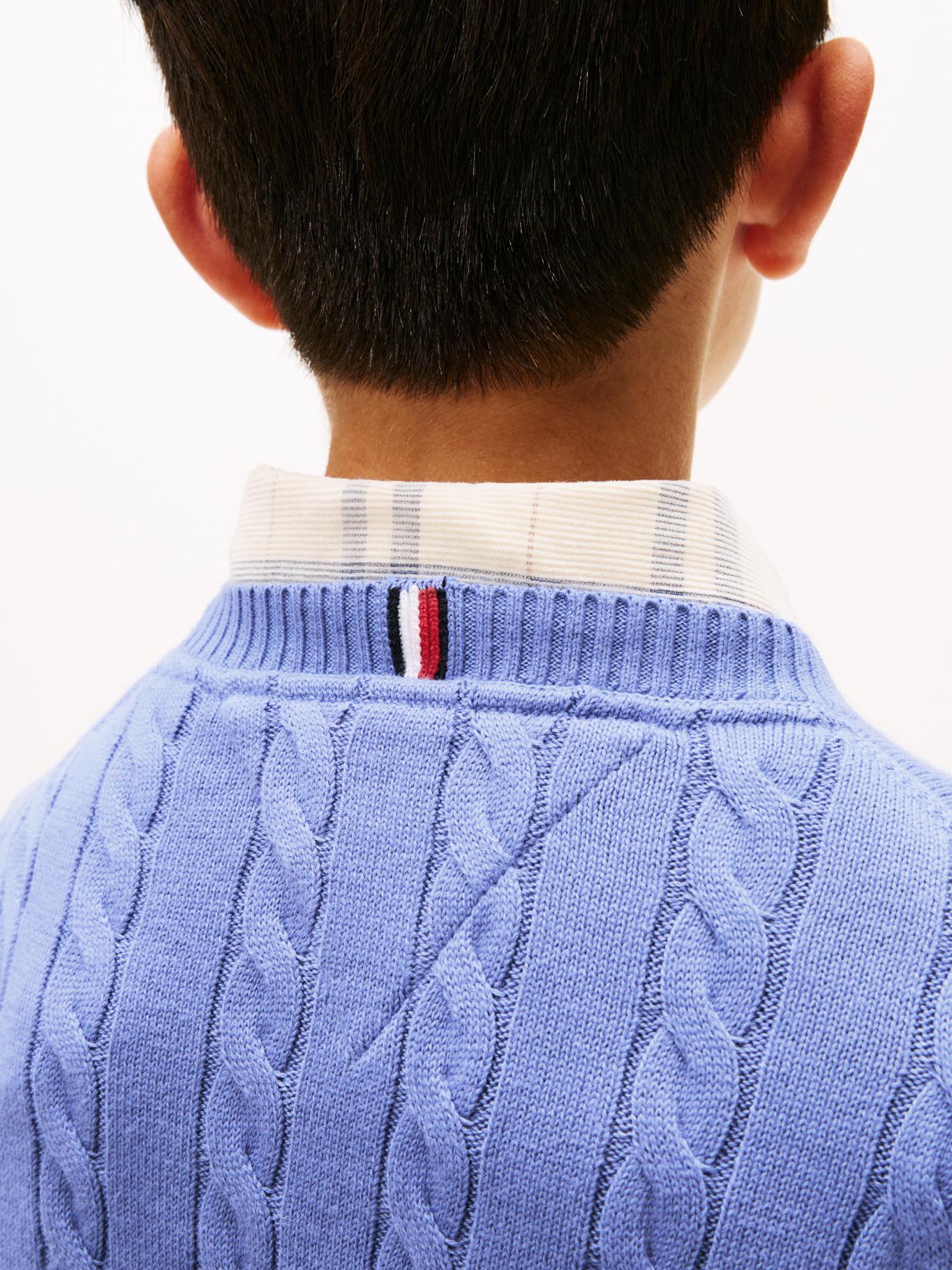 SWEATER DE NIÑO DE PUNTO TRENZADO - 4