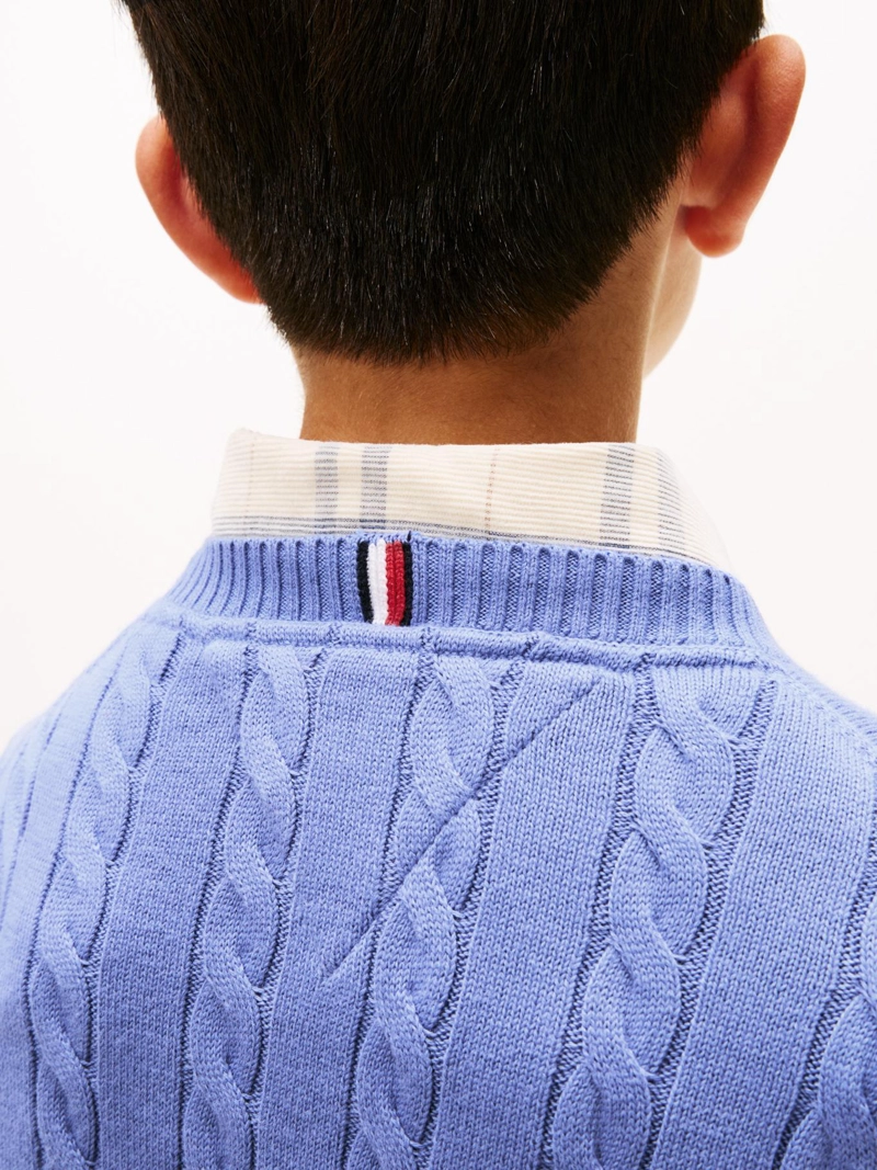 SWEATER DE NIÑO DE PUNTO TRENZADO - 4