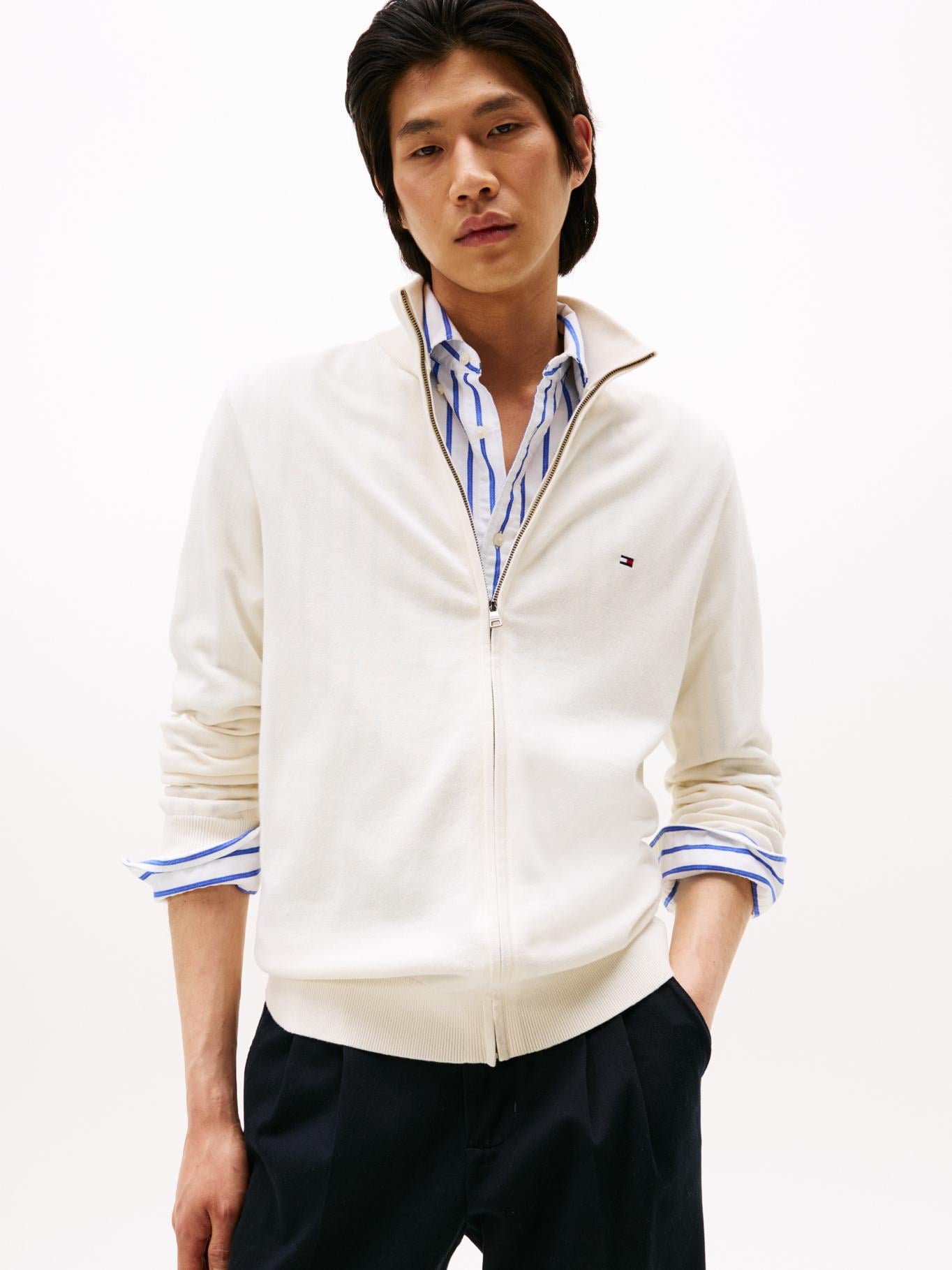 SWEATER ESSENTIAL COTTON CON CIERRE - 1