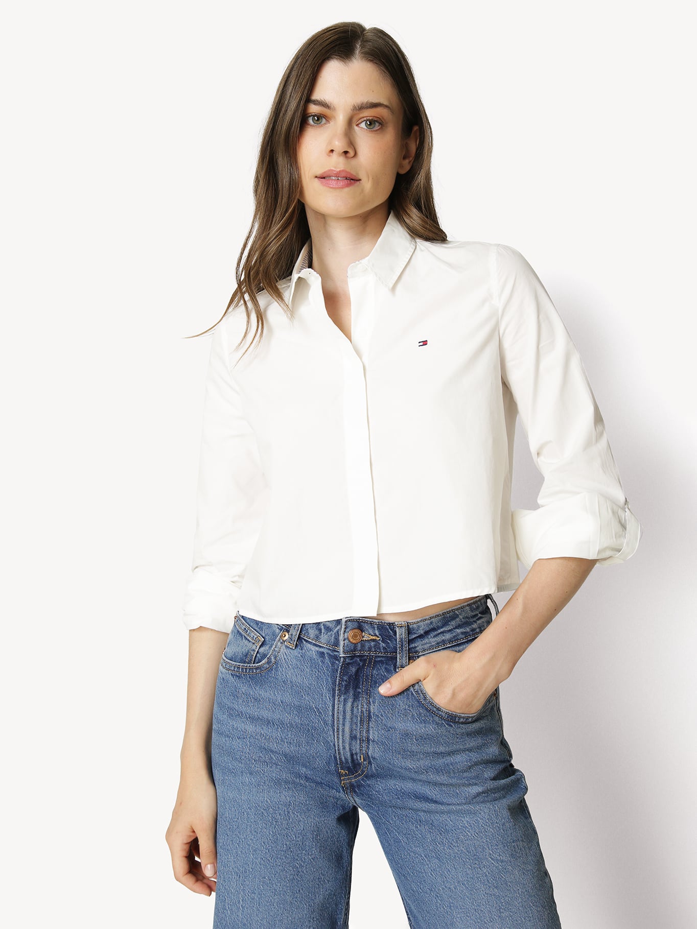 CAMISA CLASSIC POPLIN CROPPED - 1