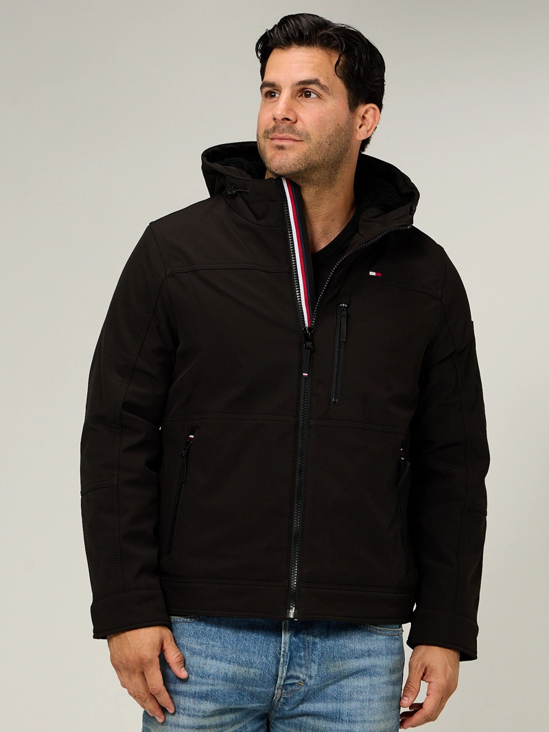 CHAQUETA SOFT SHELL CON GORRO - 1