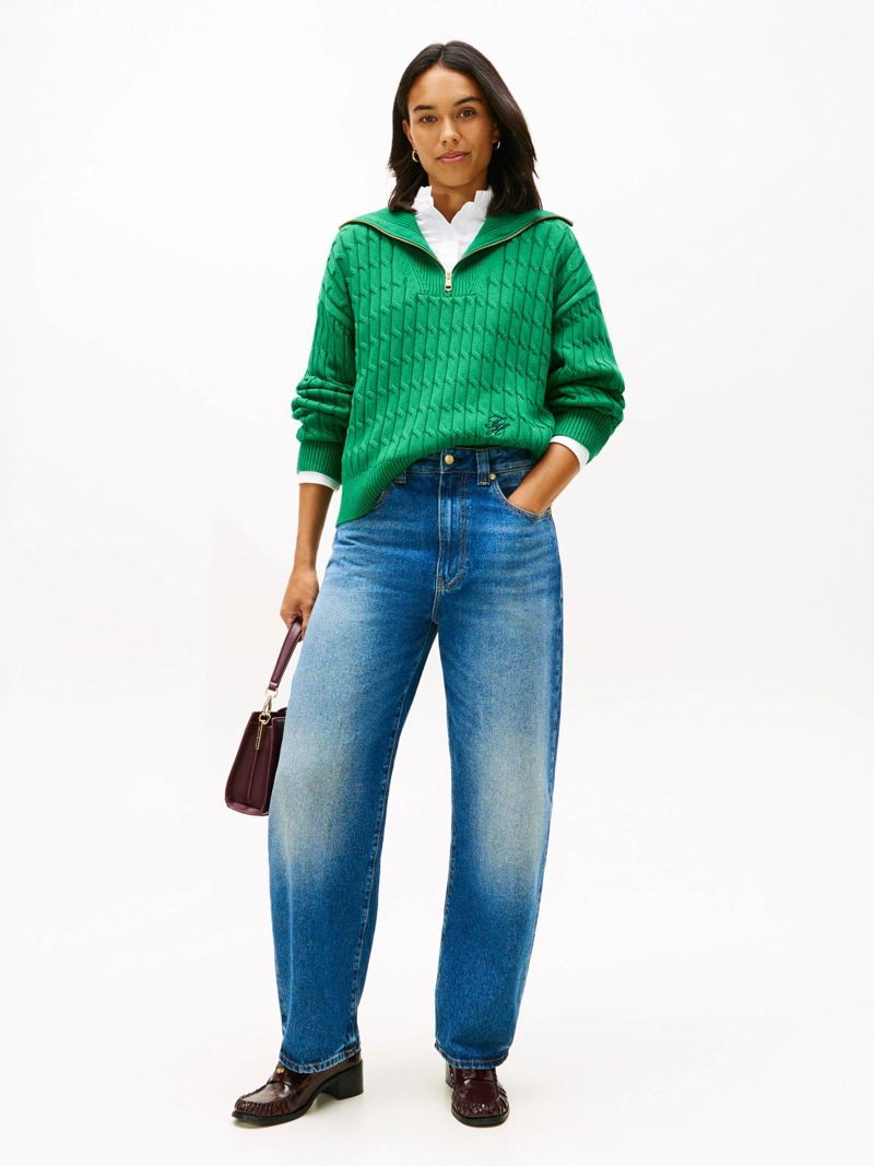 SWEATER CON CIERRE TEJIDO CABLEADO - 2