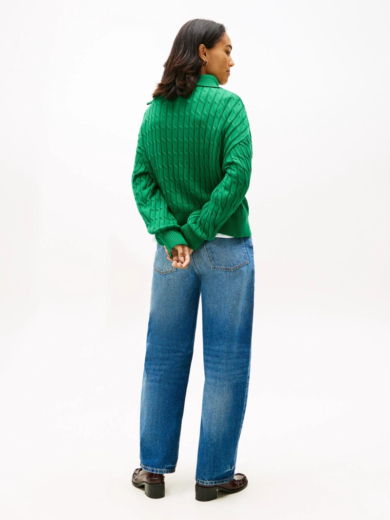 SWEATER CON CIERRE TEJIDO CABLEADO - 3