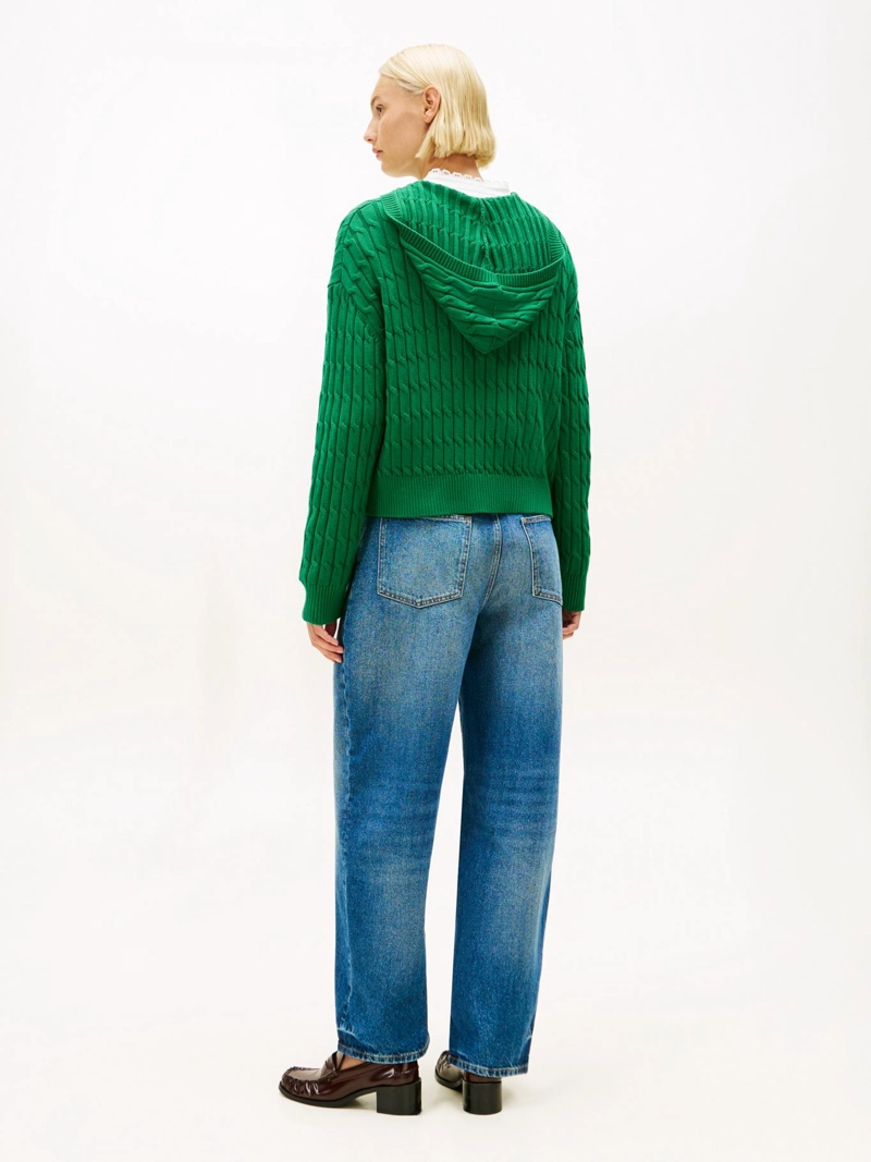 SWEATER HOODIE TEJIDO CABLEADO - 3