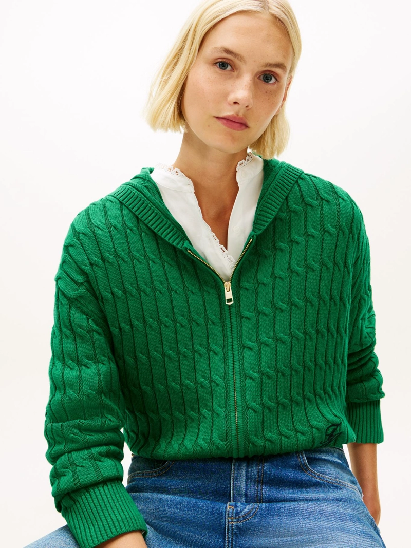 SWEATER HOODIE TEJIDO CABLEADO - 4