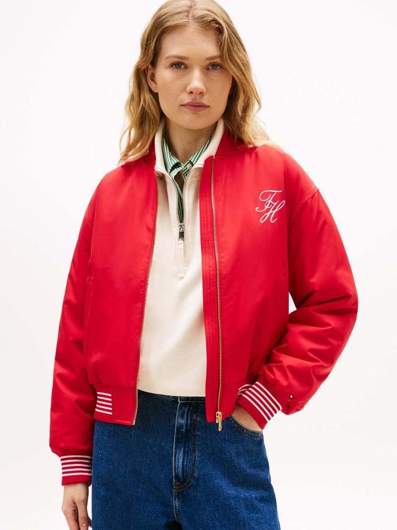 CHAQUETA BOMBER CON LOGO SCRIPT - 1