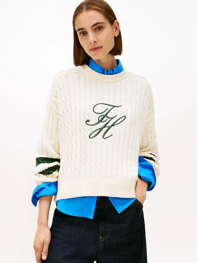 SWEATER CON LOGO SCRIPT GRAFICO - 1
