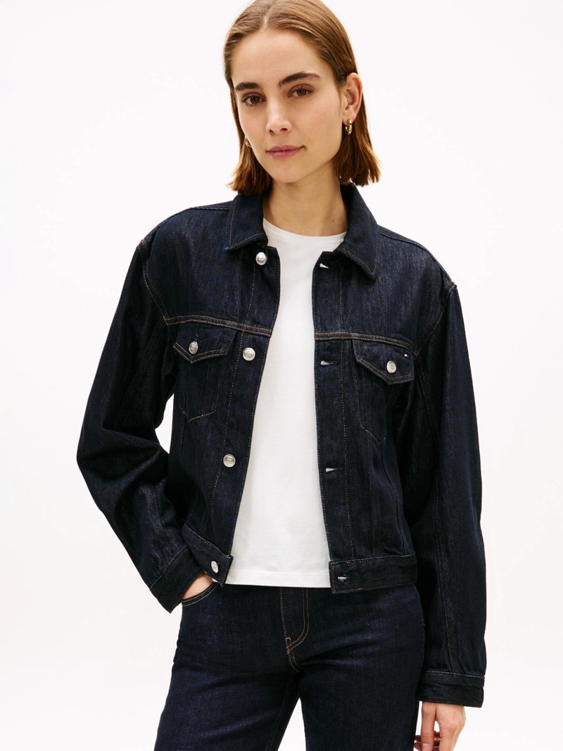 CHAQUETA DENIM CON LOGO - 1