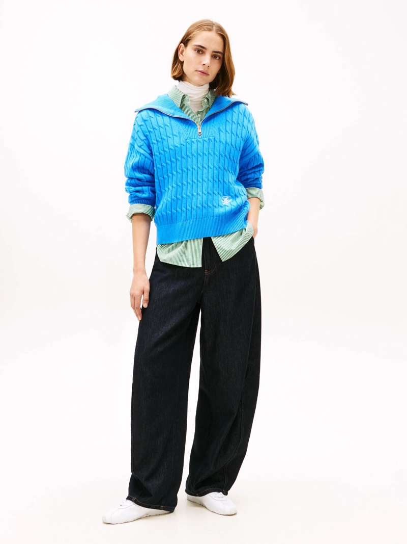 SWEATER CON CIERRE TEJIDO CABLEADO - 2