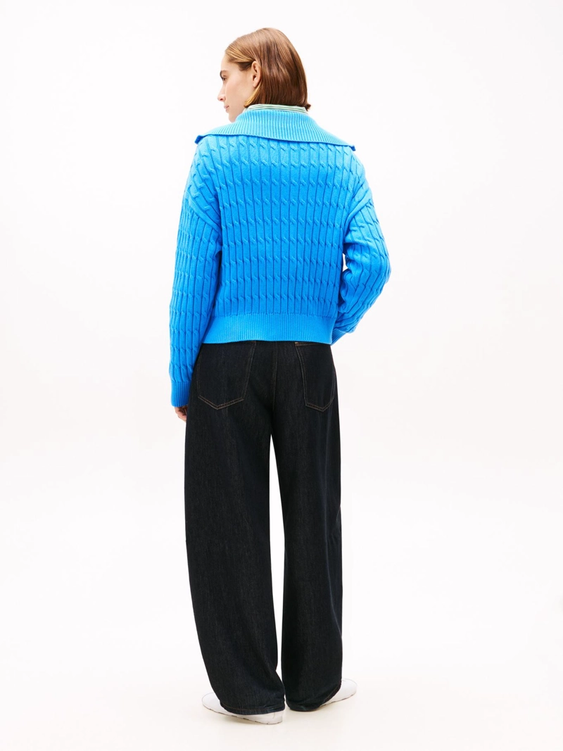 SWEATER CON CIERRE TEJIDO CABLEADO - 3