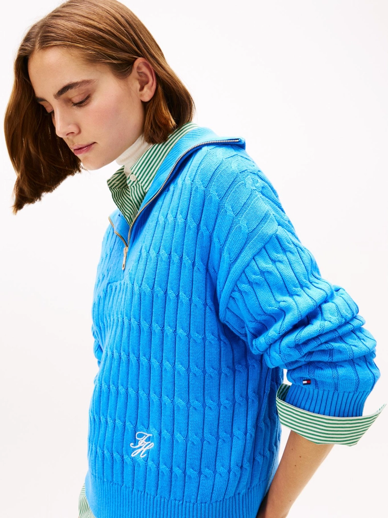 SWEATER CON CIERRE TEJIDO CABLEADO - 4