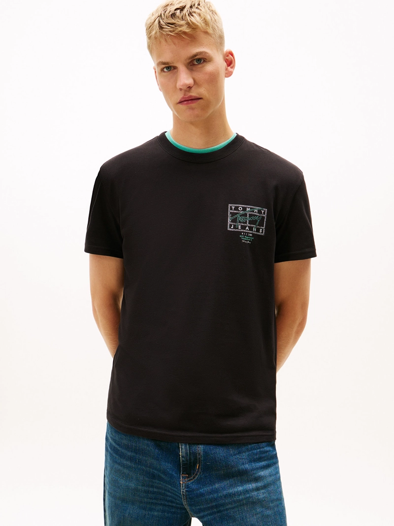 POLERA CON LOGO EFECTO ESPRAY REGULAR FIT - 1