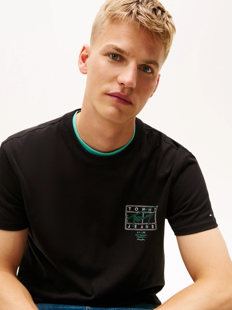 POLERA CON LOGO EFECTO ESPRAY REGULAR FIT - 4