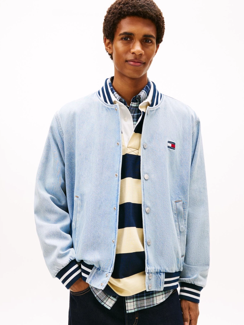 CHAQUETA BOMBER HOODIE DENIM - 1