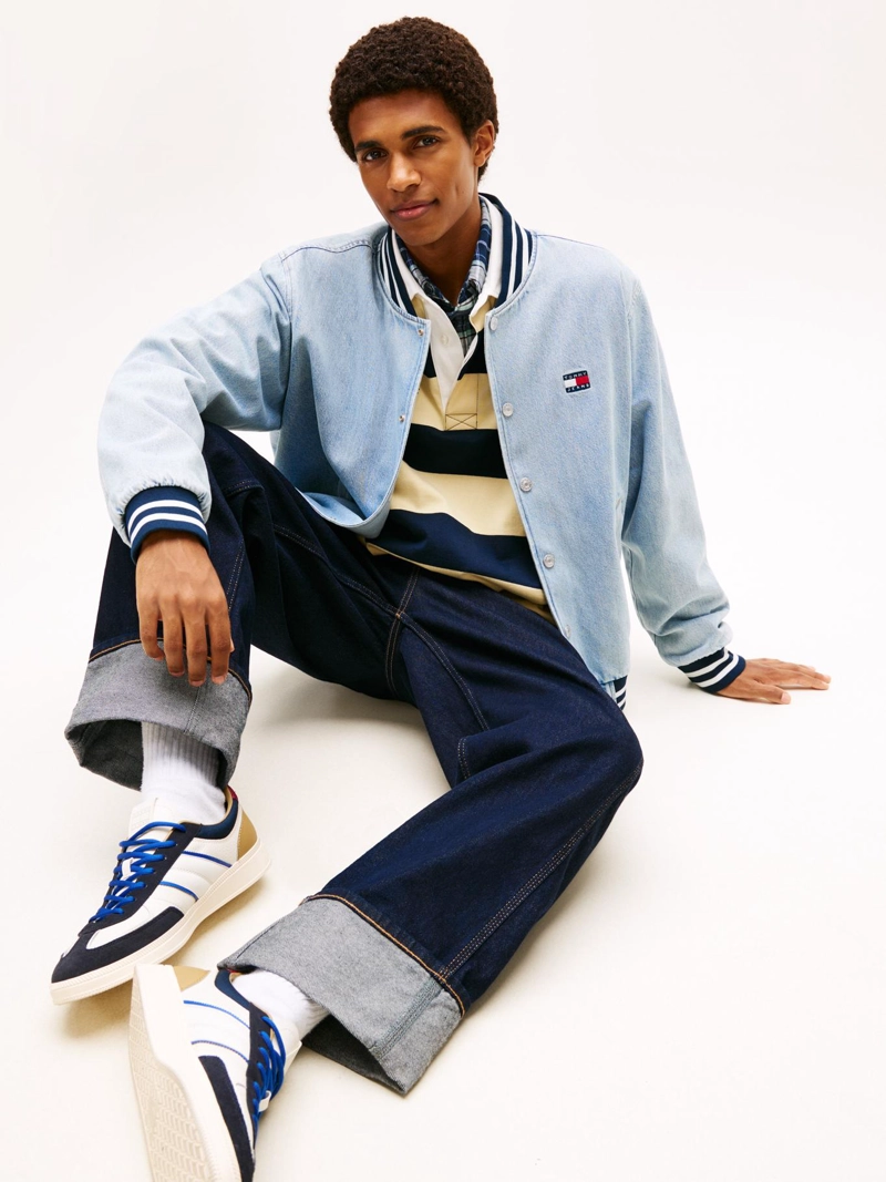 CHAQUETA BOMBER HOODIE DENIM - 4