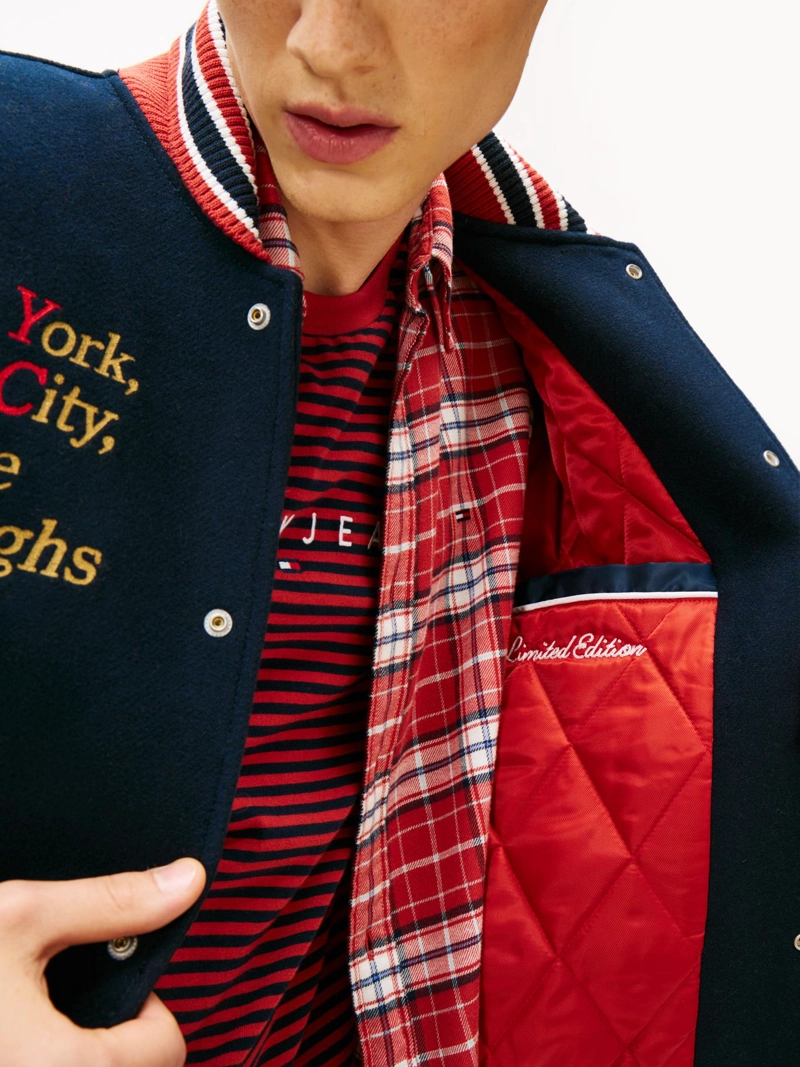 CHAQUETA VARSITY CON LOGO DE PARCHE - 4