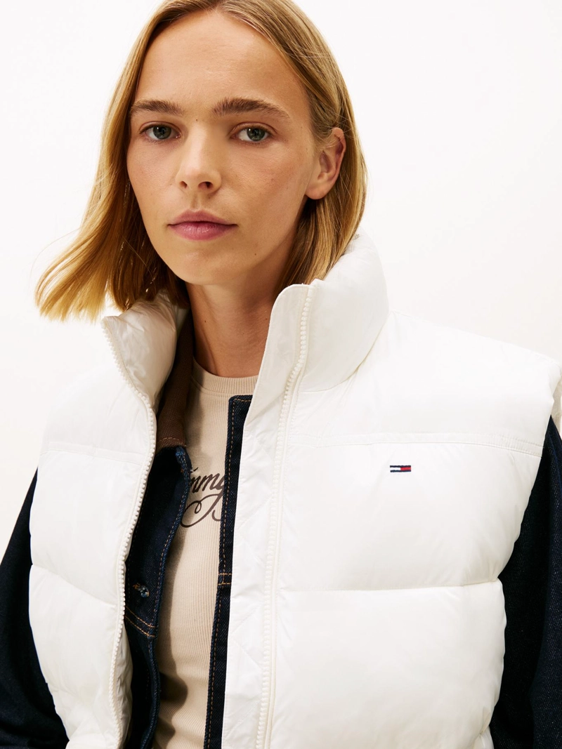PARKA VEST ACOLCHADA BRILLANTE CON LOGO BORDADO - 4