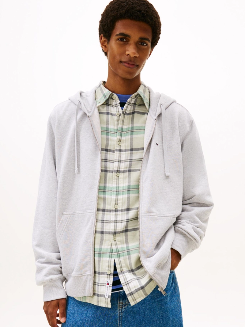 POLERON HOODIE RELAXED FIT CON CIERRE - 1