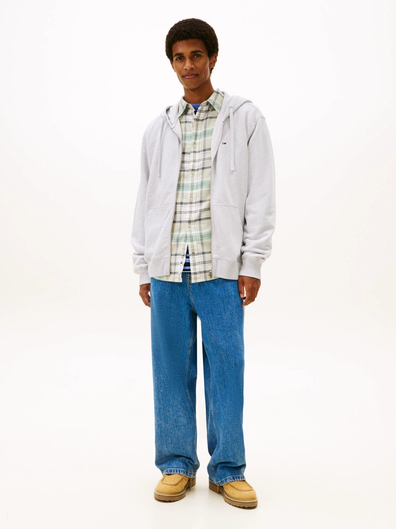 POLERON HOODIE RELAXED FIT CON CIERRE - 2