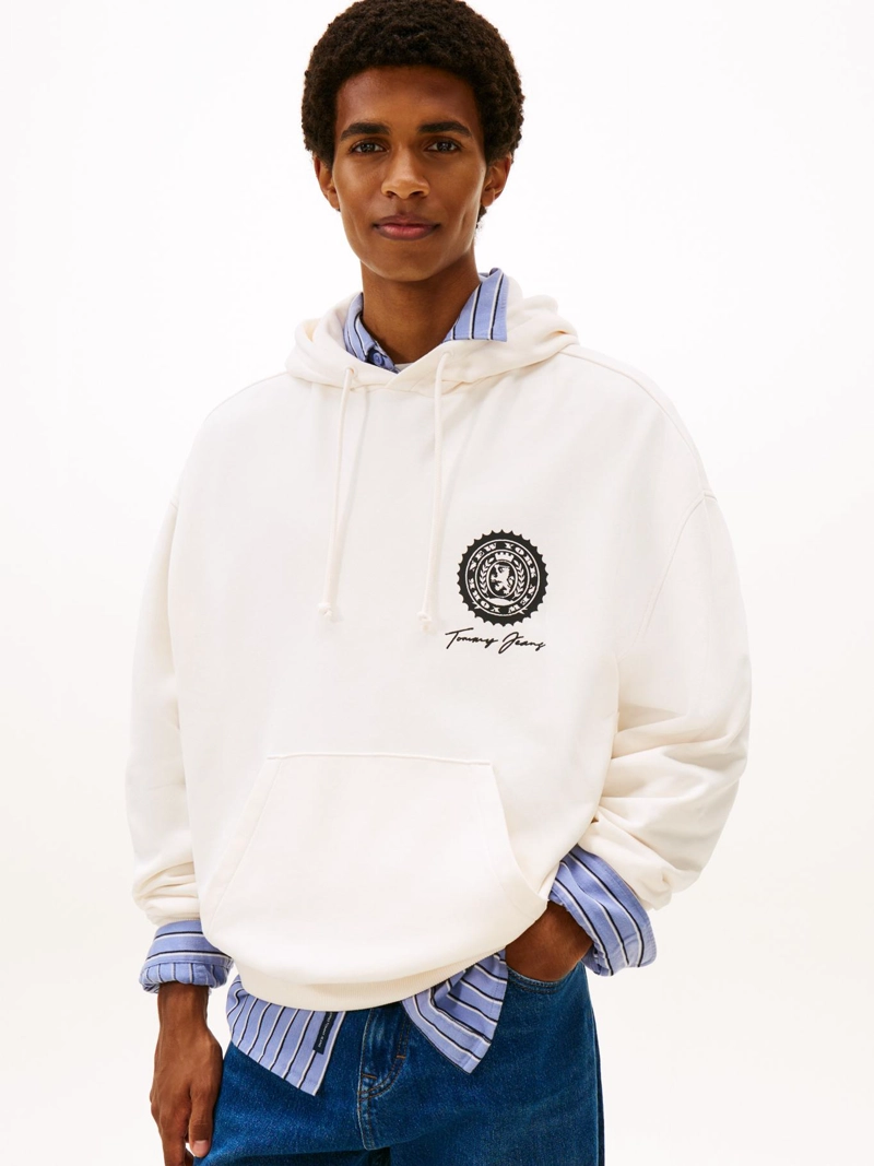 POLERON HOODIE CON LOGO GRAFICO - 1