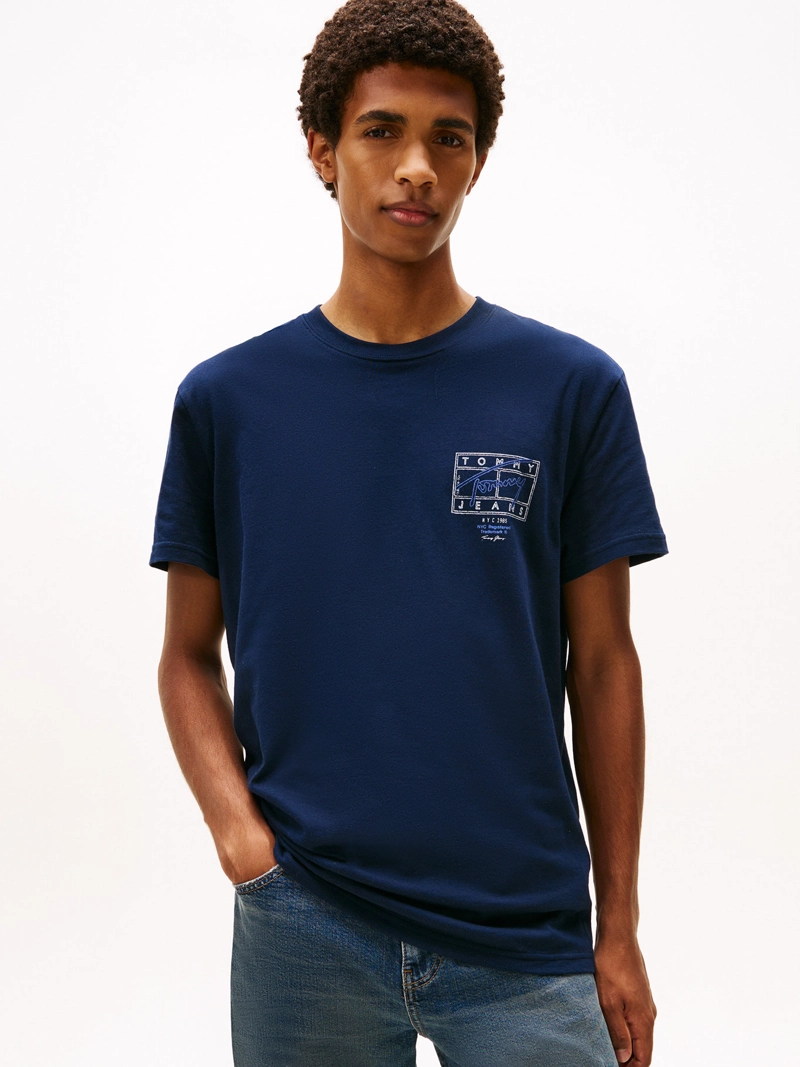 POLERA CON LOGO EFECTO ESPRAY REGULAR FIT - 1