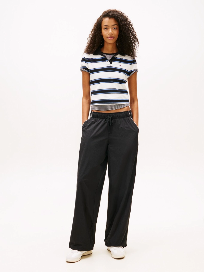 PANTALON WIDE TRACK CON LOGO - 1
