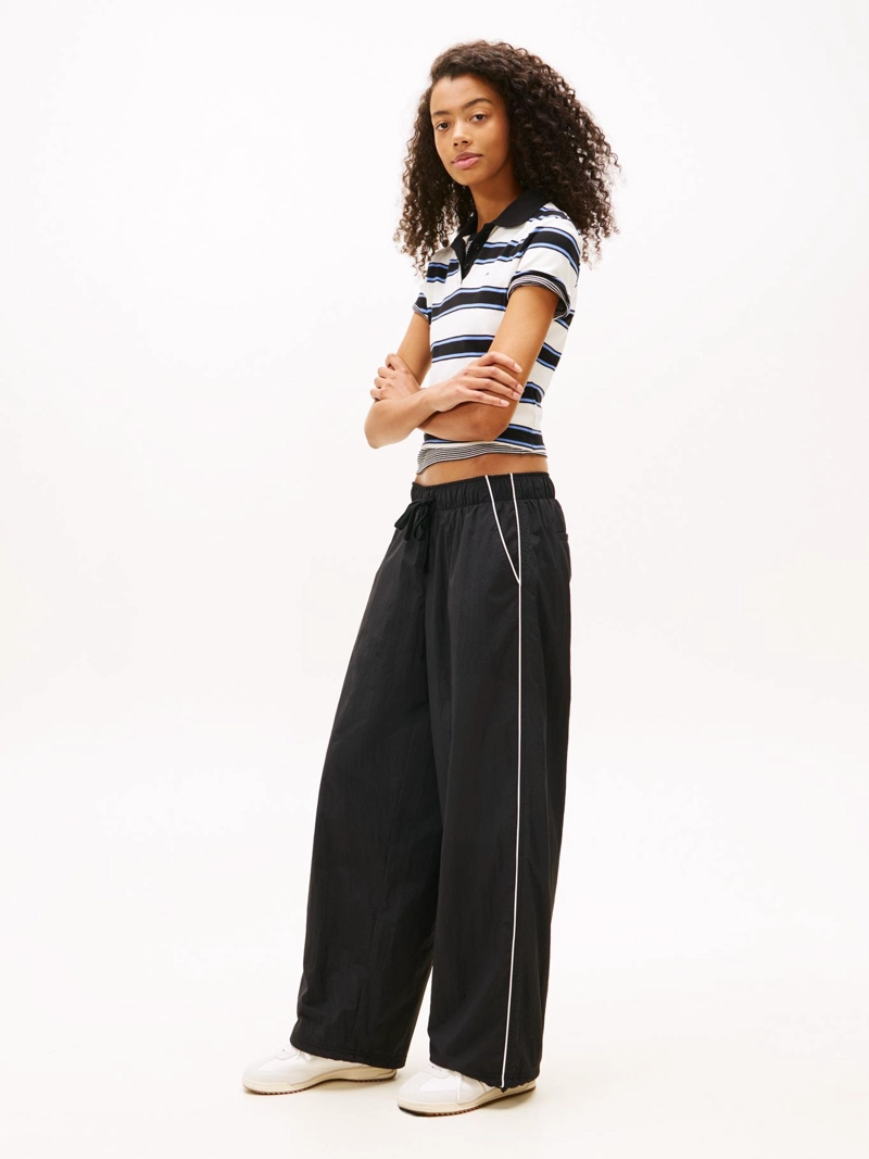 PANTALON WIDE TRACK CON LOGO - 3