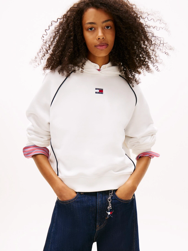 POLERON HOODIE CON PARCHE Y LOGO - 1