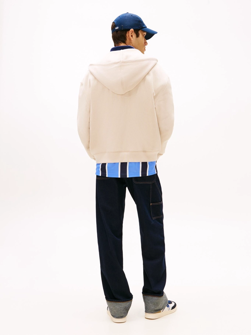 POLERON HOODIE CON CIERRE Y LOGO SCRIPT - 3