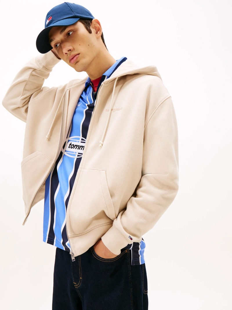 POLERON HOODIE CON CIERRE Y LOGO SCRIPT - 5