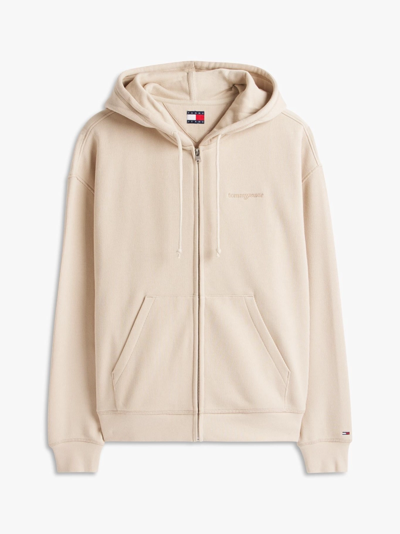 POLERON HOODIE CON CIERRE Y LOGO SCRIPT - 6