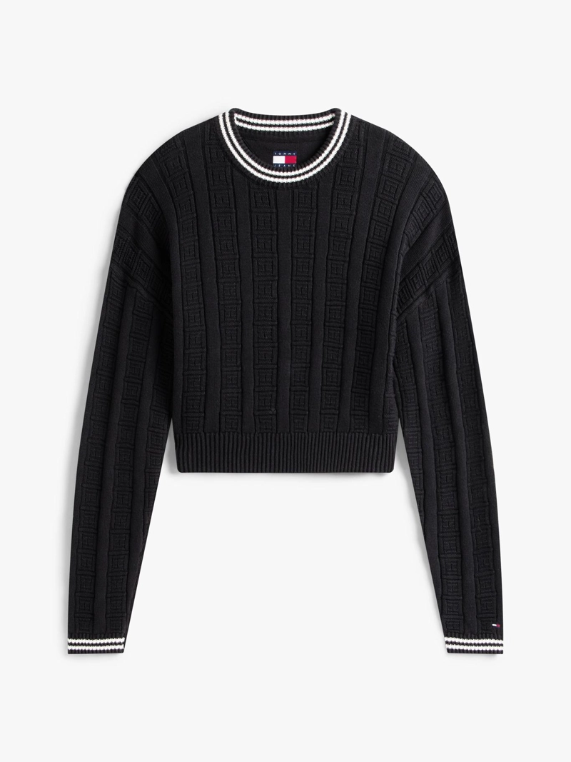 SWEATER TRENZADO CON LOGO RELAXED FIT - 5