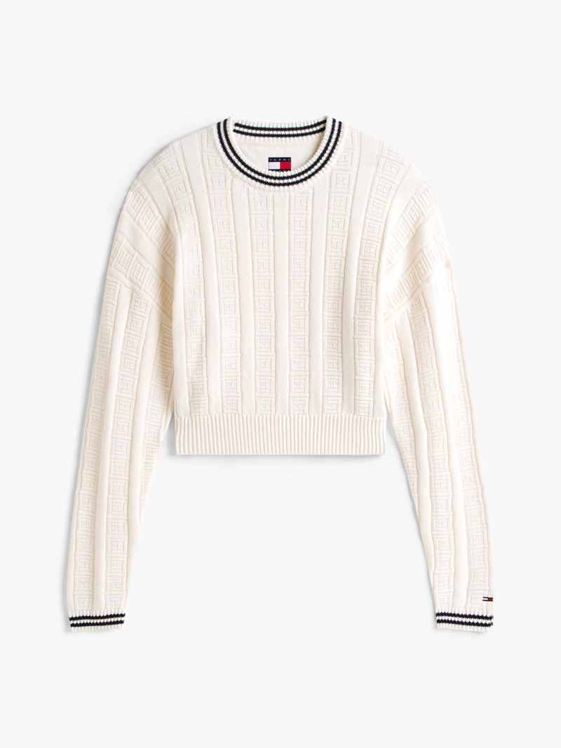 SWEATER TRENZADO CON LOGO RELAXED FIT - 5