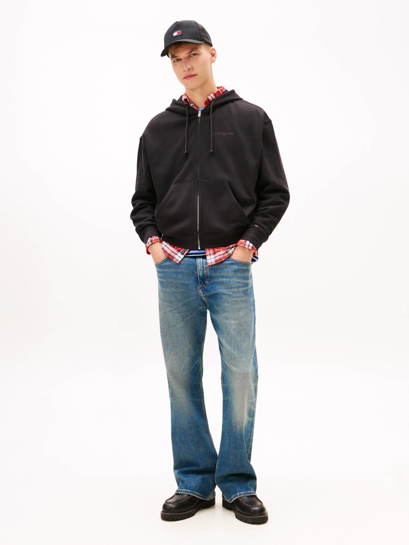 POLERON HOODIE CON CIERRE Y LOGO SCRIPT - 2