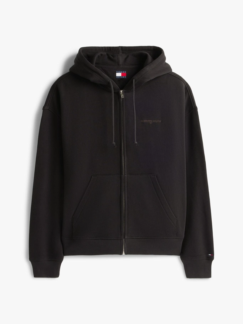 POLERON HOODIE CON CIERRE Y LOGO SCRIPT - 5