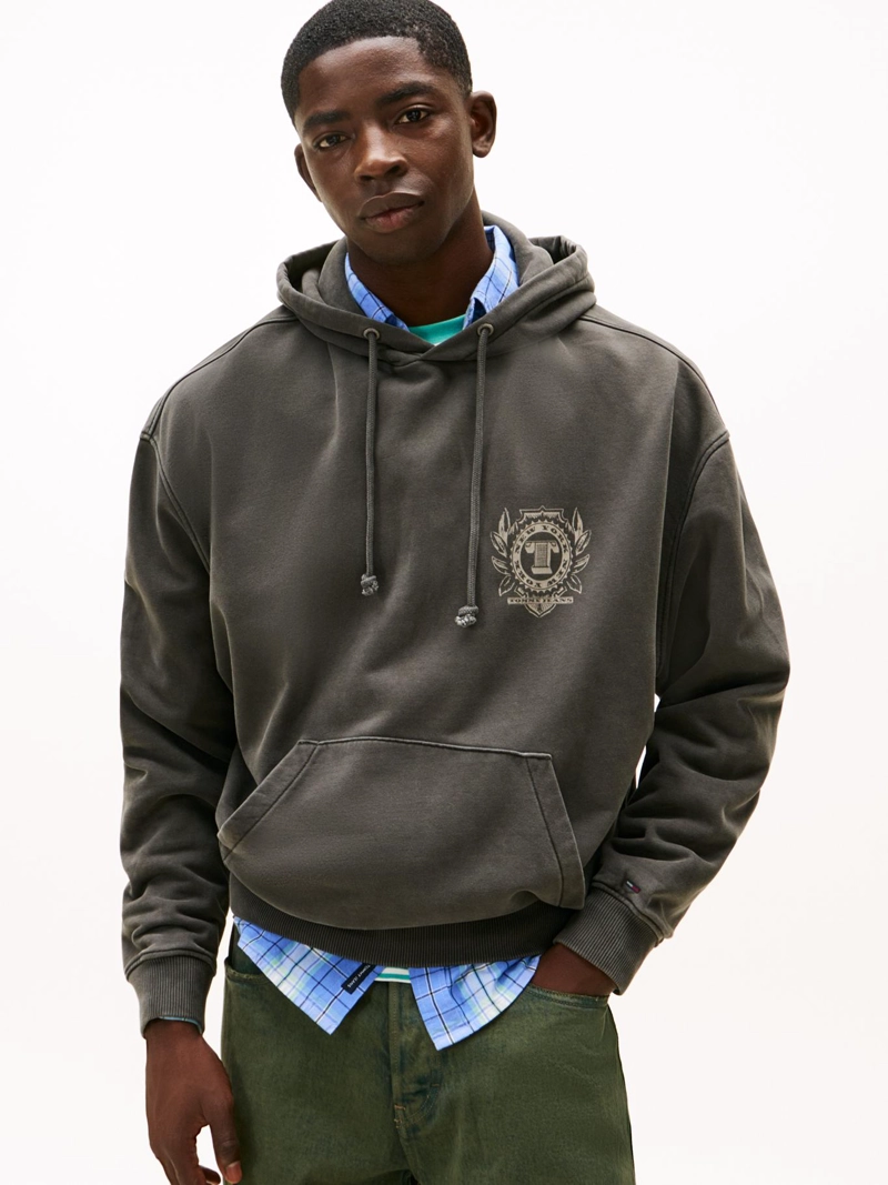 POLERON HOODIE CON LOGO GRAFICO - 1